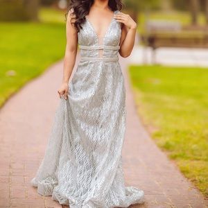 GLS Collective Silver Formal Dress